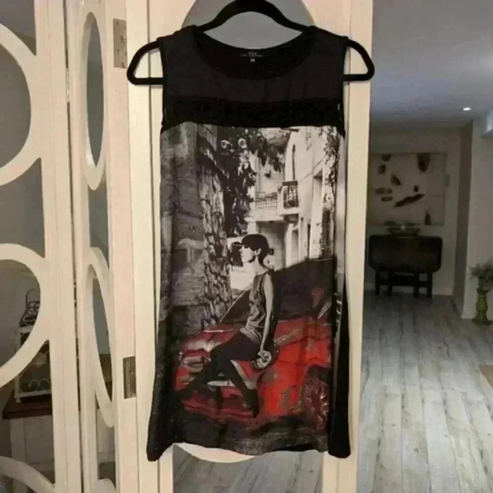 Vex Graphic Print Dress